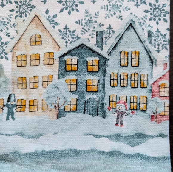 2 Snowy Winter Snowman themed Hand Towels - Picture 7 of 7